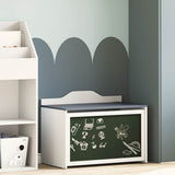 Box with Storage and Chalkboard Front ROROS Grey and White 42003029