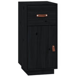 Sideboard Black 34x40x75 cm Solid Wood Pine 820126