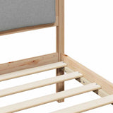Bed Frame with Headboard Light Grey 135 x 190 cm Fabric 878339