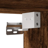 ZNTS Wall-mounted Bedside Cabinets with LED Lights 2 pcs Smoked Oak 3307984