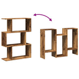 Room Divider Bookcase 3-Tier Old Wood 70x24x97 cm Engineered Wood 858118
