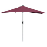 Garden Parasol Bordeaux Red 294 x 150 x 224 cm 42003271