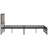 Metal Bed Frame without Mattress Sonoma Oak 183x213 cm 3301396