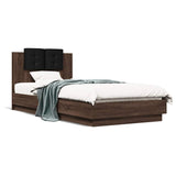 Bed Frame without Mattress Brown Oak 90x200 cm 3209946