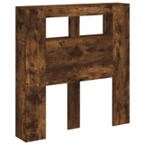 LED Headboard Smoked Oak 100x18,5x103,5 cm Engineered Wood 837334