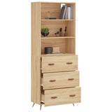 Highboard Sonoma Oak 69.5x34x180 cm Engineered Wood 3189352