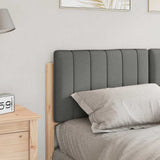 Upholstered Headboard Brown and Light Grey 140 cm 880178