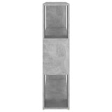 809183 Book Cabinet Room Divider Concrete Grey 100x24x94 cm