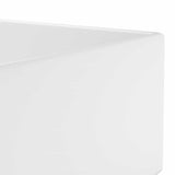 146987 Bathroom Sink with Overflow Ceramic Matt White
