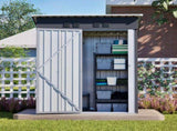 5x3 FT Outdoor Metal Storage Shed, Garden Tool Shed with 2 Vents, Weatherproof Color-Coated Steel, W5718P462144