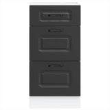 Kitchen Base Cabinet "Kalmar" Black Engineered Wood 854241