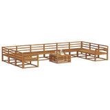 Outdoor Sofa Set 11 pcs Natural Solid Acacia Wood 3368262