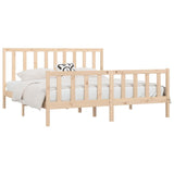 Bed Frame without Mattress 200x200 cm Solid Wood 3106853