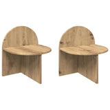 Bedside Table 2 pcs Artisan Oak 40 x 35.5 x 45.5 cm 8001148