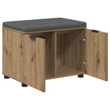 Hall Bench with Cushion with Shelf Artisan Oak 60 x 38 x 46 cm 891479
