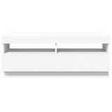 TV Cabinet with LED Lights White 100x35x40 cm 804454