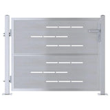Garden Gate 85 x 70 cm Stainless Steel Silver Lockable 3402573
