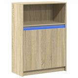 Sideboard with LED Sonoma Oak 72x34x100 cm Engineered Wood 852161