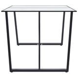 Dining Table White 160x80x75 cm Tempered Glass 281553