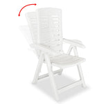 ZNTS Reclining Garden Chairs 4 pcs Plastic White 275067