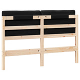 Upholstered Headboard Brown and Black 160 cm Solid Pine Wood 880170