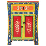 Hand Painted Sideboard 54x30x74 cm Solid Wood Mango 352053