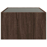 Coffee Table with Infinity LED Brown Oak 90x50x30 cm 847622