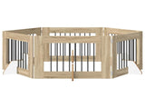 Dog Gate with Stands 6 pcs Sonoma Oak 80 x 60 cm 892140