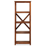Bookshelf Solid Acacia Wood Honey Finish 60x30x160 cm 245646