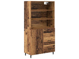 Highboard with Drawer 2 pcs Old Wood Engineered Wood 3415816