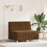 Modular Sofa Unit Armless 2 pcs Brown 55 x 74 x 82 cm 3399788