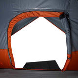 Family Tent Dome 6-Person Grey and Orange Waterproof 94705