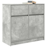 Sideboard with Drawer Concrete Grey 80x34x76 cm Engineered Wood 861538