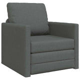 Folding Sofa Bed Dark Grey 74 x 77 x 81 cm Fabric 42030490