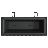 Planters with hooks 2 pcs Black Poly Rattan 366398