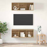 TV Cabinet Set Wall-mounted 2 pcs Artisan Oak 37 x 37 x 107 cm 3393575