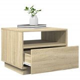 ZNTS Coffee Table with LED Lights Sonoma Oak 50x49x40 cm 839828