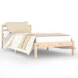 Bed Frame without Mattress Solid Wood Pine 90x200cm 810415
