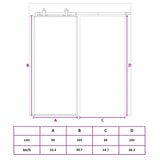 Sliding Door Gold 90x205 cm Clear ESG Glass and Aluminium 155185