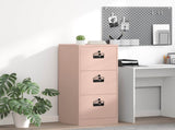 File Cabinet Pink 45.5 x 42 x 106.5 cm Cold-Rolled Steel 891617