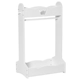 Kids Clothes Rail Wooden Hanging Rack with Storage Shelves Children Garment Freestanding Wardrobe T3398P347671