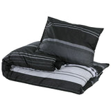 Duvet Cover Set Black and White 260x240 cm Cotton 136498