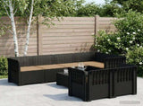 7-Seater Garden Sofa with Cushions Rattan Look PP Anthracite 3444144