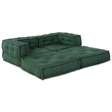 Modular Sofa 2 pcs Green 140 x 70 x 56 cm Fabric 3315076