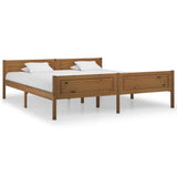 Bed Frame Honey Brown Solid pinewood, Plywood Super King Durable 322115