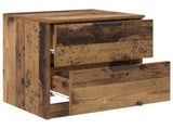 Bedside Cabinet 2 pcs Old Wood 45 x 39 x 50cm Engineered Wood 880507