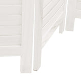 Room Divider 3 Panels White Solid Wood Paulownia 358830