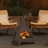 Fire Pit Black 50 x 43 x 52 cm Steel 858950
