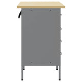 Work Cabinet with Drawer 2 pcs Black and Grey 100 x 55 x 85 cm 3321364