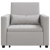 Pull out Sofa Bed Single Cloud grey 90 x 165 x 87 cm Fabric 42002694